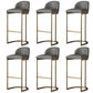Bucket Bar Stool Contemporary Low Back Dining Stool with Footrest Gray 6 Piece Set Clearhalo 'Bar Furniture' 'Bar Stools' 'bar_stools' 'furn' 'furn_bar_stools' 'Furniture' 'Kitchen & Dining Furniture' 6794427