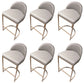 Bucket Bar Stool Contemporary Low Back Dining Stool with Footrest Light Gray 6 Piece Set Clearhalo 'Bar Furniture' 'Bar Stools' 'bar_stools' 'furn' 'furn_bar_stools' 'Furniture' 'Kitchen & Dining Furniture' 6794430