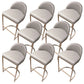 Bucket Bar Stool Contemporary Low Back Dining Stool with Footrest Light Gray 8 Piece Set Clearhalo 'Bar Furniture' 'Bar Stools' 'bar_stools' 'furn' 'furn_bar_stools' 'Furniture' 'Kitchen & Dining Furniture' 6794433