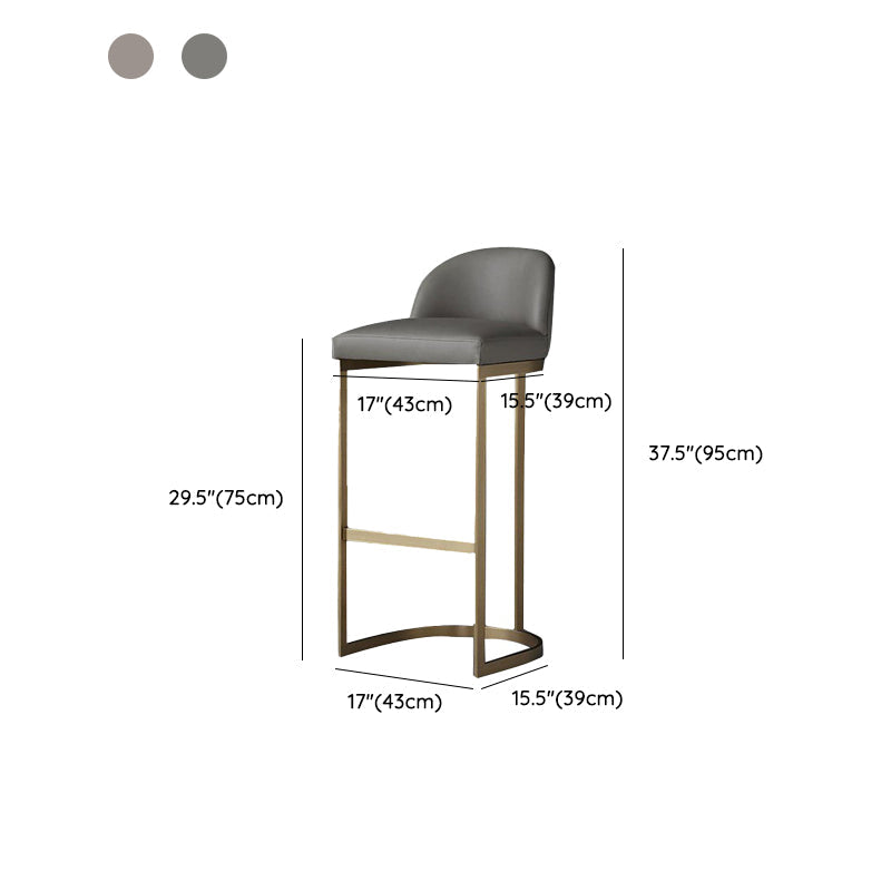 Bucket Bar Stool Contemporary Low Back Dining Stool with Footrest Clearhalo 'Bar Furniture' 'Bar Stools' 'bar_stools' 'furn' 'furn_bar_stools' 'Furniture' 'Kitchen & Dining Furniture' 6794438