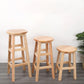Taburete de bar de estilo moderno, taburete de madera de caucho para comedor