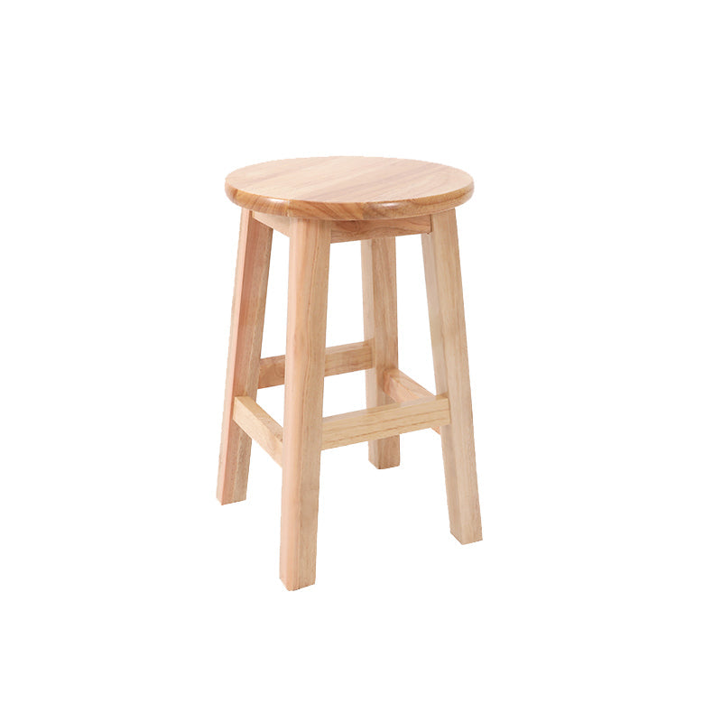 Taburete de bar de estilo moderno, taburete de madera de caucho para comedor