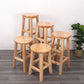 Taburete de bar de estilo moderno, taburete de madera de caucho para comedor