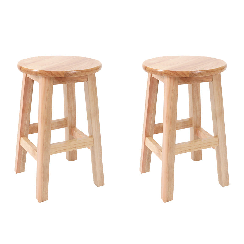 Taburete de bar de estilo moderno, taburete de madera de caucho para comedor