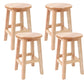 Taburete de bar de estilo moderno, taburete de madera de caucho para comedor
