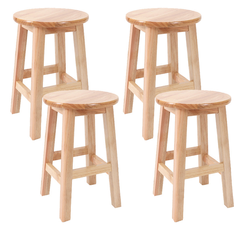 Taburete de bar de estilo moderno, taburete de madera de caucho para comedor