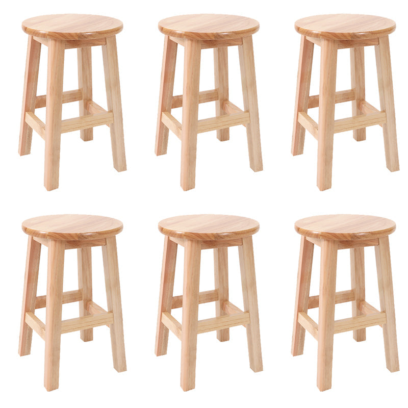 Taburete de bar de estilo moderno, taburete de madera de caucho para comedor