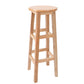 Taburete de bar de estilo moderno, taburete de madera de caucho para comedor