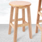 Taburete de bar de estilo moderno, taburete de madera de caucho para comedor