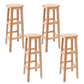 Taburete de bar de estilo moderno, taburete de madera de caucho para comedor