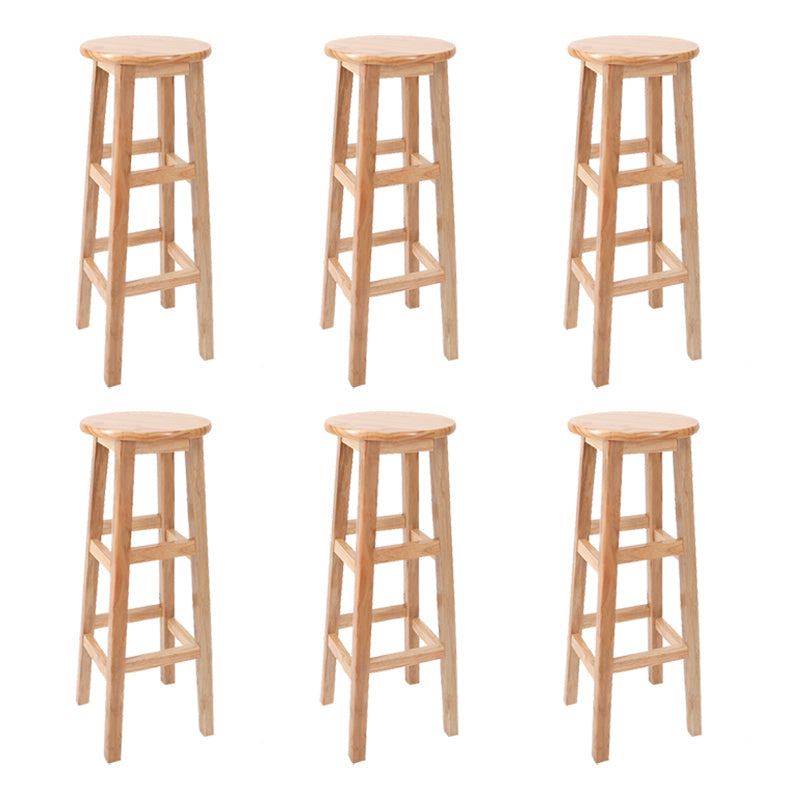 Modern Style Bar Stool Rubberwood Counter Stool for Dining Room