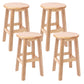 Modern Style Bar Stool Rubberwood Counter Stool for Dining Room