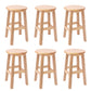 Taburete de bar de estilo moderno, taburete de madera de caucho para comedor