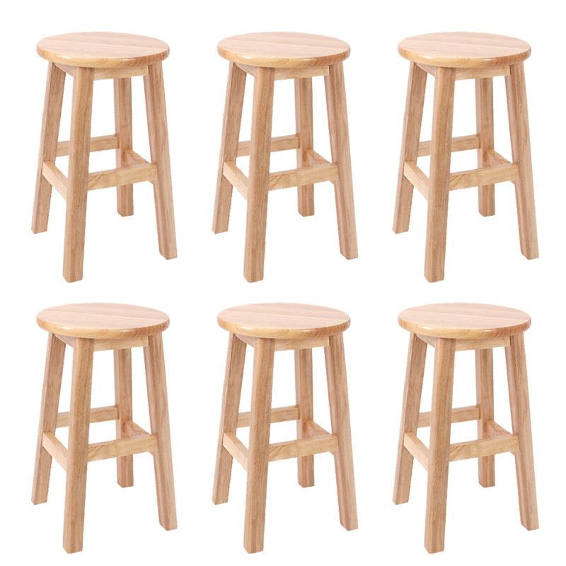 Taburete de bar de estilo moderno, taburete de madera de caucho para comedor