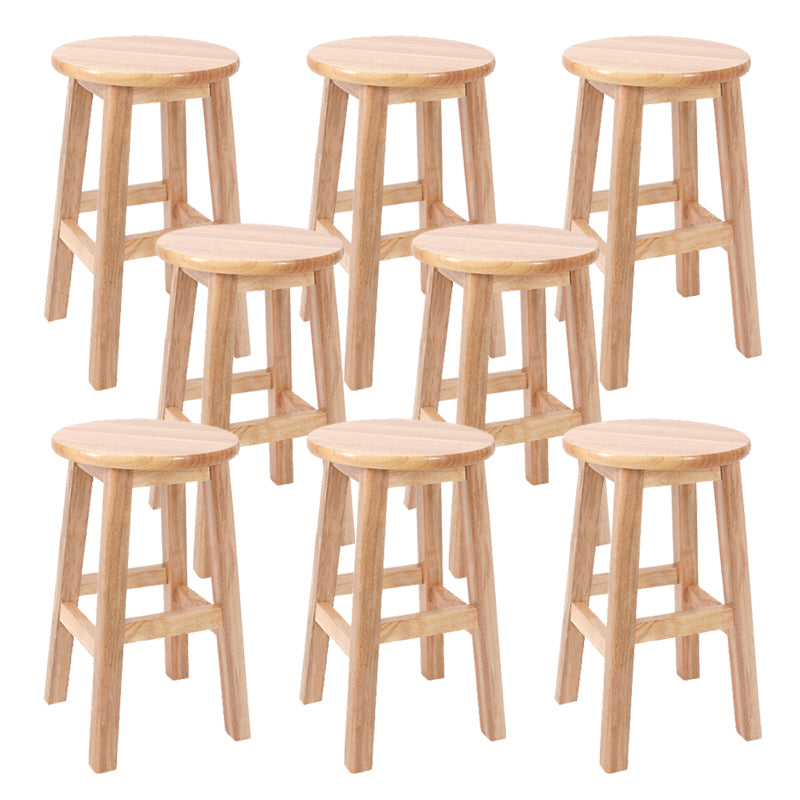 Taburete de bar de estilo moderno, taburete de madera de caucho para comedor