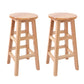 Taburete de bar de estilo moderno, taburete de madera de caucho para comedor