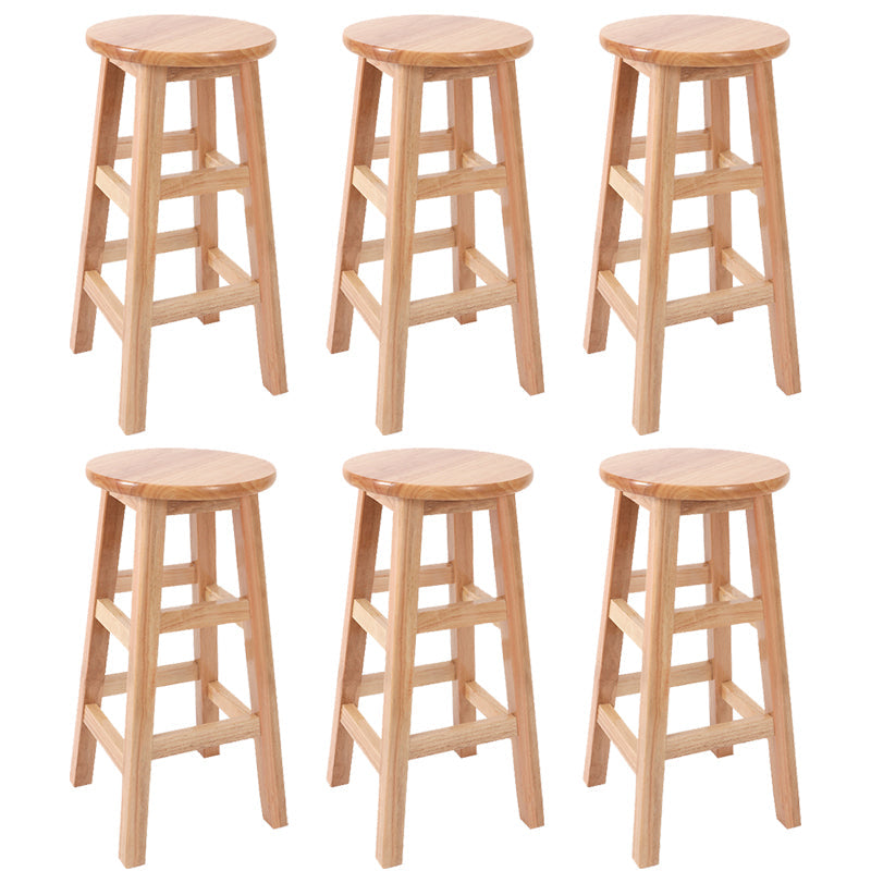 Modern Style Bar Stool Rubberwood Counter Stool for Dining Room