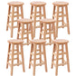 Taburete de bar de estilo moderno, taburete de madera de caucho para comedor
