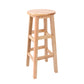 Taburete de bar de estilo moderno, taburete de madera de caucho para comedor