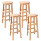 Taburete de bar de estilo moderno, taburete de madera de caucho para comedor