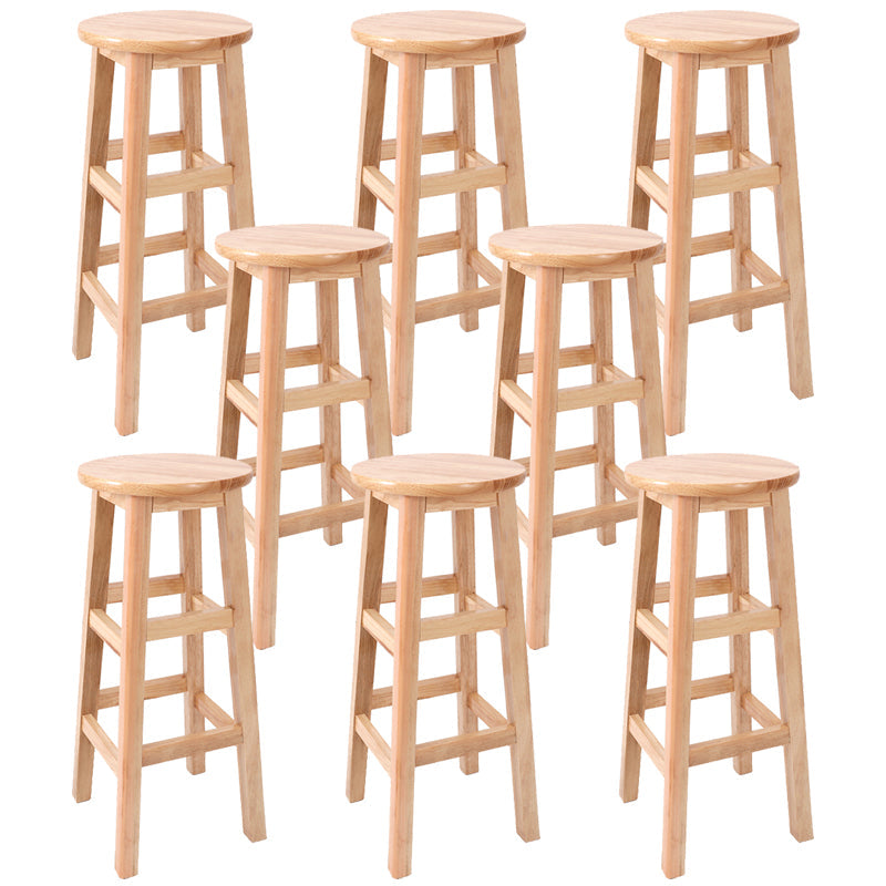 Modern Style Bar Stool Rubberwood Counter Stool for Dining Room
