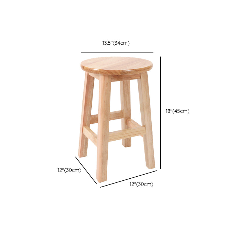 Taburete de bar de estilo moderno, taburete de madera de caucho para comedor