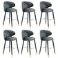 Glam Backrest Bar Stool Upholstered Counter Stool for Bristol with Wooden Legs Black 6 Piece Set Clearhalo 'Bar Furniture' 'Bar Stools' 'bar_stools' 'furn' 'furn_bar_stools' 'Furniture' 'Kitchen & Dining Furniture' 6794525