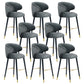 Glam Backrest Bar Stool Upholstered Counter Stool for Bristol with Wooden Legs Black 8 Piece Set Clearhalo 'Bar Furniture' 'Bar Stools' 'bar_stools' 'furn' 'furn_bar_stools' 'Furniture' 'Kitchen & Dining Furniture' 6794527