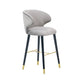 Glam Backrest Bar Stool Upholstered Counter Stool for Bristol with Wooden Legs Grey 1 Piece Clearhalo 'Bar Furniture' 'Bar Stools' 'bar_stools' 'furn' 'furn_bar_stools' 'Furniture' 'Kitchen & Dining Furniture' 6794529