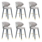 Glam Backrest Bar Stool Upholstered Counter Stool for Bristol with Wooden Legs Grey 6 Piece Set Clearhalo 'Bar Furniture' 'Bar Stools' 'bar_stools' 'furn' 'furn_bar_stools' 'Furniture' 'Kitchen & Dining Furniture' 6794533