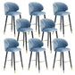 Glam Backrest Bar Stool Upholstered Counter Stool for Bristol with Wooden Legs Blue 8 Piece Set Clearhalo 'Bar Furniture' 'Bar Stools' 'bar_stools' 'furn' 'furn_bar_stools' 'Furniture' 'Kitchen & Dining Furniture' 6794544