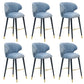 Glam Backrest Bar Stool Upholstered Counter Stool for Bristol with Wooden Legs Sky Blue 6 Piece Set Clearhalo 'Bar Furniture' 'Bar Stools' 'bar_stools' 'furn' 'furn_bar_stools' 'Furniture' 'Kitchen & Dining Furniture' 6794548
