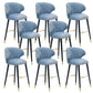 Glam Backrest Bar Stool Upholstered Counter Stool for Bristol with Wooden Legs Sky Blue 8 Piece Set Clearhalo 'Bar Furniture' 'Bar Stools' 'bar_stools' 'furn' 'furn_bar_stools' 'Furniture' 'Kitchen & Dining Furniture' 6794549