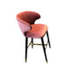 Glam Backrest Bar Stool Upholstered Counter Stool for Bristol with Wooden Legs Rose Red 1 Piece Clearhalo 'Bar Furniture' 'Bar Stools' 'bar_stools' 'furn' 'furn_bar_stools' 'Furniture' 'Kitchen & Dining Furniture' 6794550