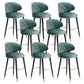 Glam Backrest Bar Stool Upholstered Counter Stool for Bristol with Wooden Legs Gray-Blue 8 Piece Set Clearhalo 'Bar Furniture' 'Bar Stools' 'bar_stools' 'furn' 'furn_bar_stools' 'Furniture' 'Kitchen & Dining Furniture' 6794574