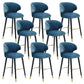 Glam Backrest Bar Stool Upholstered Counter Stool for Bristol with Wooden Legs Dark Blue 8 Piece Set Clearhalo 'Bar Furniture' 'Bar Stools' 'bar_stools' 'furn' 'furn_bar_stools' 'Furniture' 'Kitchen & Dining Furniture' 6794579