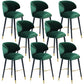 Glam Backrest Bar Stool Upholstered Counter Stool for Bristol with Wooden Legs Blackish Green 8 Piece Set Clearhalo 'Bar Furniture' 'Bar Stools' 'bar_stools' 'furn' 'furn_bar_stools' 'Furniture' 'Kitchen & Dining Furniture' 6794584