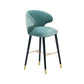 Glam Backrest Bar Stool Upholstered Counter Stool for Bristol with Wooden Legs Mint Green 1 Piece Clearhalo 'Bar Furniture' 'Bar Stools' 'bar_stools' 'furn' 'furn_bar_stools' 'Furniture' 'Kitchen & Dining Furniture' 6794585