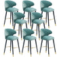 Glam Backrest Bar Stool Upholstered Counter Stool for Bristol with Wooden Legs Mint Green 8 Piece Set Clearhalo 'Bar Furniture' 'Bar Stools' 'bar_stools' 'furn' 'furn_bar_stools' 'Furniture' 'Kitchen & Dining Furniture' 6794589