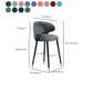 Glam Backrest Bar Stool Upholstered Counter Stool for Bristol with Wooden Legs Clearhalo 'Bar Furniture' 'Bar Stools' 'bar_stools' 'furn' 'furn_bar_stools' 'Furniture' 'Kitchen & Dining Furniture' 6794590