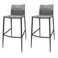 Modern Backrest Bar Stool Leather Counter Stool for Living Room Gray 2 Piece Set Clearhalo 'Bar Furniture' 'Bar Stools' 'bar_stools' 'furn' 'furn_bar_stools' 'Furniture' 'Kitchen & Dining Furniture' 6794640