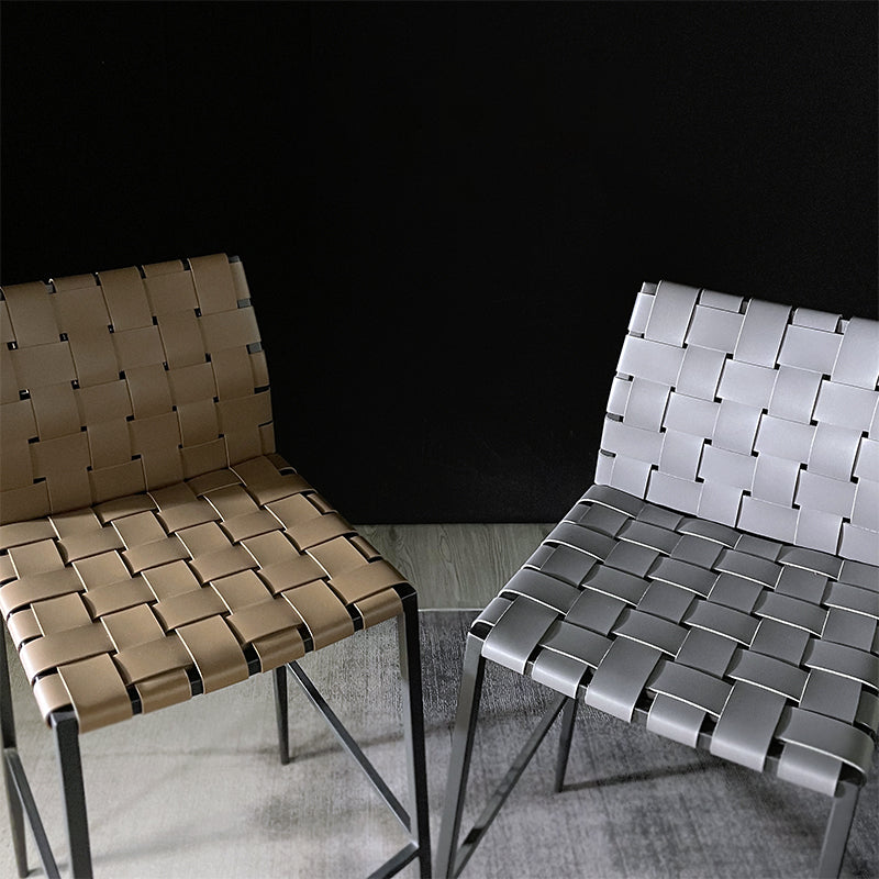 Modern Backrest Bar Stool Leather Counter Stool for Living Room Clearhalo 'Bar Furniture' 'Bar Stools' 'bar_stools' 'furn' 'furn_bar_stools' 'Furniture' 'Kitchen & Dining Furniture' 6794644