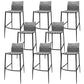 Modern Backrest Bar Stool Leather Counter Stool for Living Room Gray 8 Piece Set Clearhalo 'Bar Furniture' 'Bar Stools' 'bar_stools' 'furn' 'furn_bar_stools' 'Furniture' 'Kitchen & Dining Furniture' 6794646