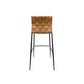Modern Backrest Bar Stool Leather Counter Stool for Living Room Brown 1 Piece Clearhalo 'Bar Furniture' 'Bar Stools' 'bar_stools' 'furn' 'furn_bar_stools' 'Furniture' 'Kitchen & Dining Furniture' 6794648