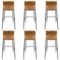 Modern Backrest Bar Stool Leather Counter Stool for Living Room Brown 6 Piece Set Clearhalo 'Bar Furniture' 'Bar Stools' 'bar_stools' 'furn' 'furn_bar_stools' 'Furniture' 'Kitchen & Dining Furniture' 6794654