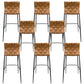Modern Backrest Bar Stool Leather Counter Stool for Living Room Brown 8 Piece Set Clearhalo 'Bar Furniture' 'Bar Stools' 'bar_stools' 'furn' 'furn_bar_stools' 'Furniture' 'Kitchen & Dining Furniture' 6794655
