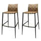 Modern Backrest Bar Stool Leather Counter Stool for Living Room Dark Brown 2 Piece Set Clearhalo 'Bar Furniture' 'Bar Stools' 'bar_stools' 'furn' 'furn_bar_stools' 'Furniture' 'Kitchen & Dining Furniture' 6794657