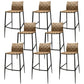 Modern Backrest Bar Stool Leather Counter Stool for Living Room Dark Brown 8 Piece Set Clearhalo 'Bar Furniture' 'Bar Stools' 'bar_stools' 'furn' 'furn_bar_stools' 'Furniture' 'Kitchen & Dining Furniture' 6794660