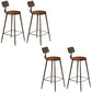 Industrieller Armloser Esshocker Low Back Bar Stuhl mit Metallbasis