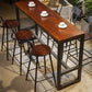 Industrial Armless Dining Stool Low Back Bar Stool with Metal Base